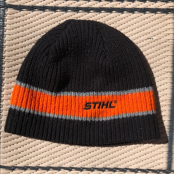 Stihl Beanie Black Orange Grey | Poshmark